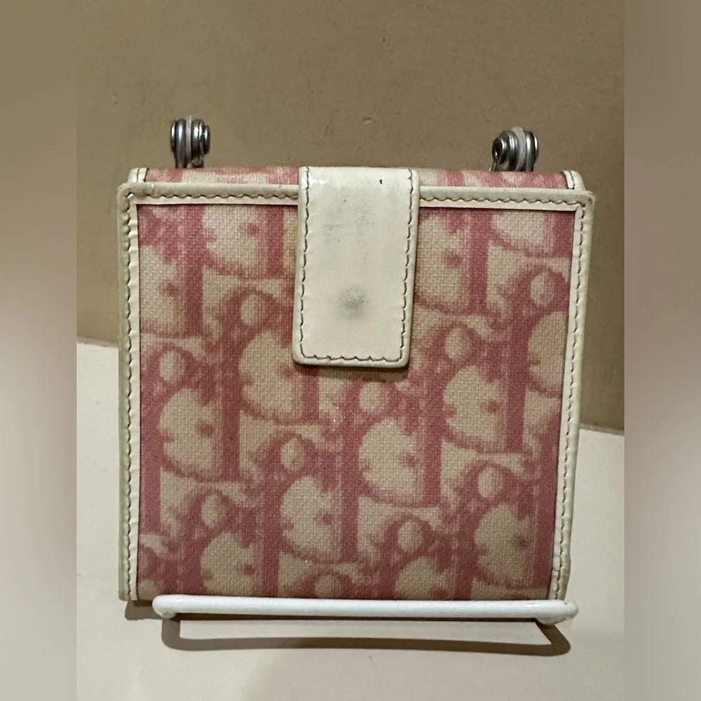 Christian Dior Oblique Trotte No 1 Pink Bifold Wallet